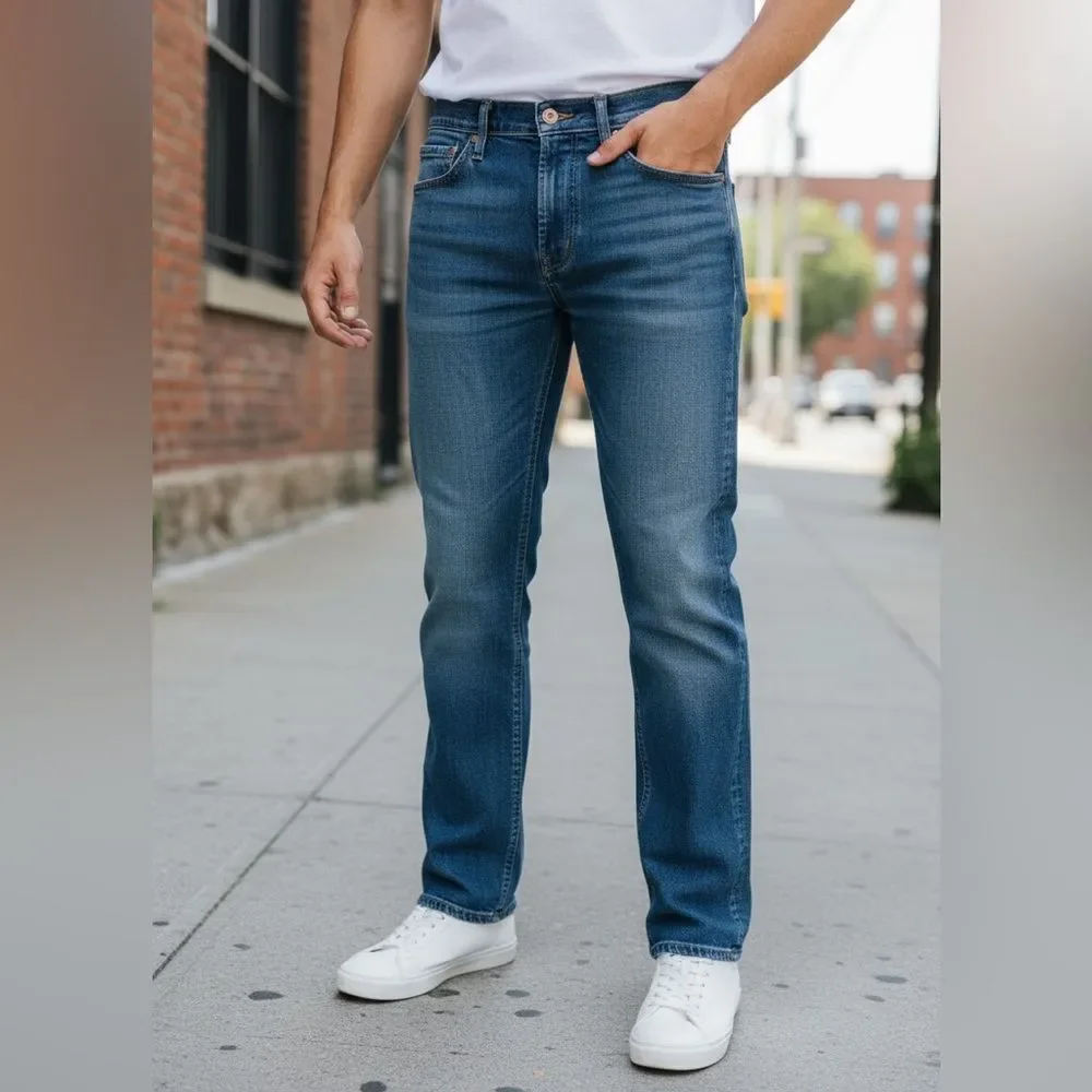 Levi’s 505 NWT men’s straight leg zip up stretch jeans 36 x 32